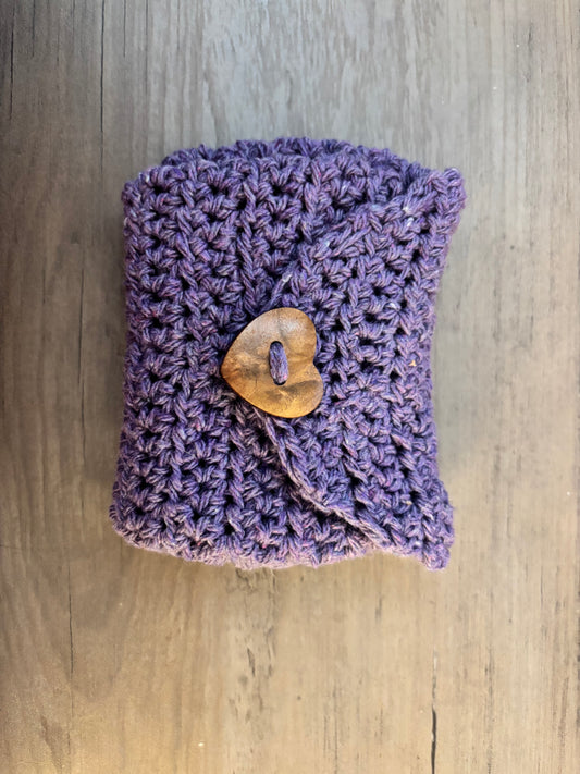 Purple Crochet Wallet