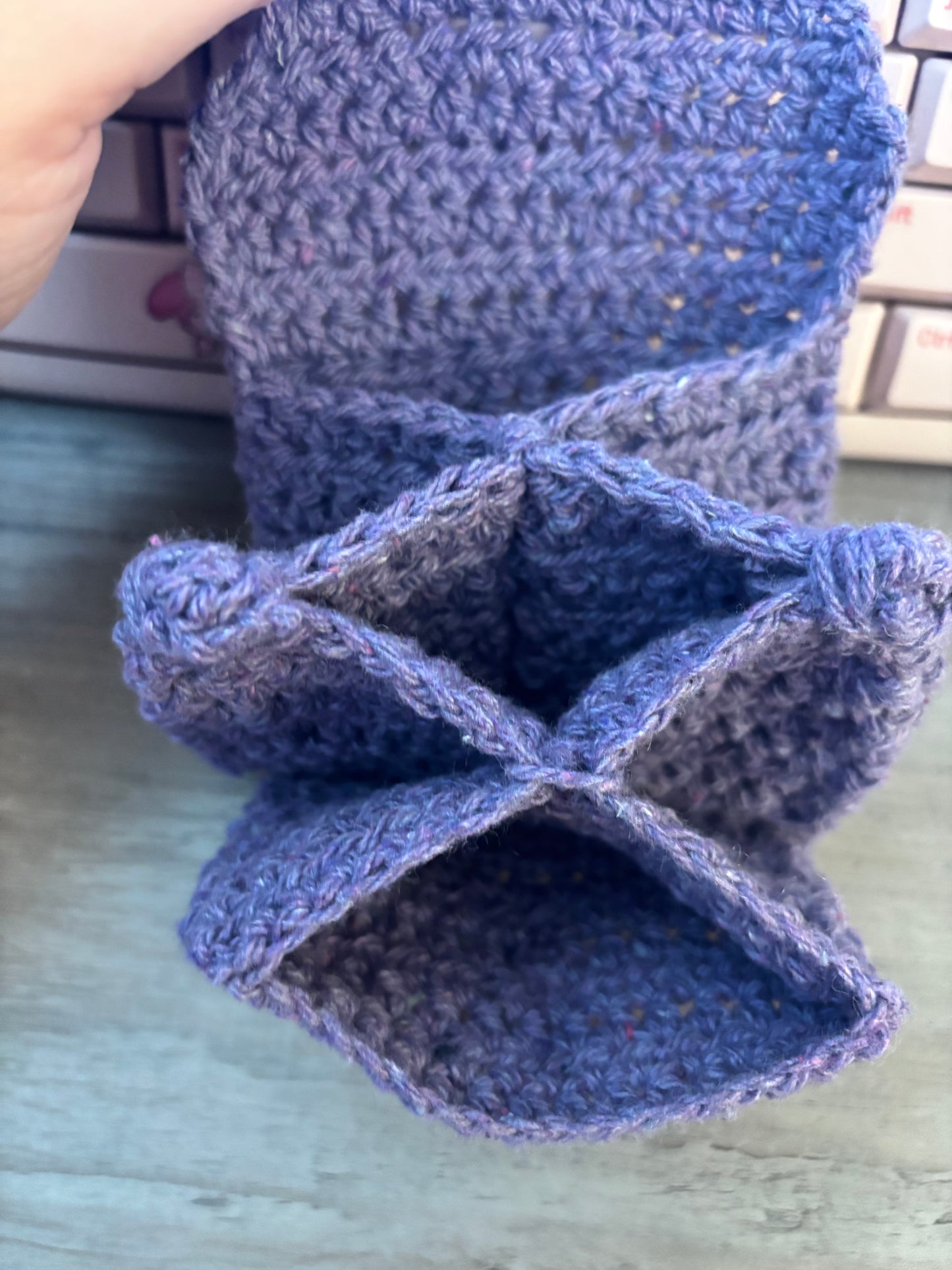 Purple Crochet Wallet