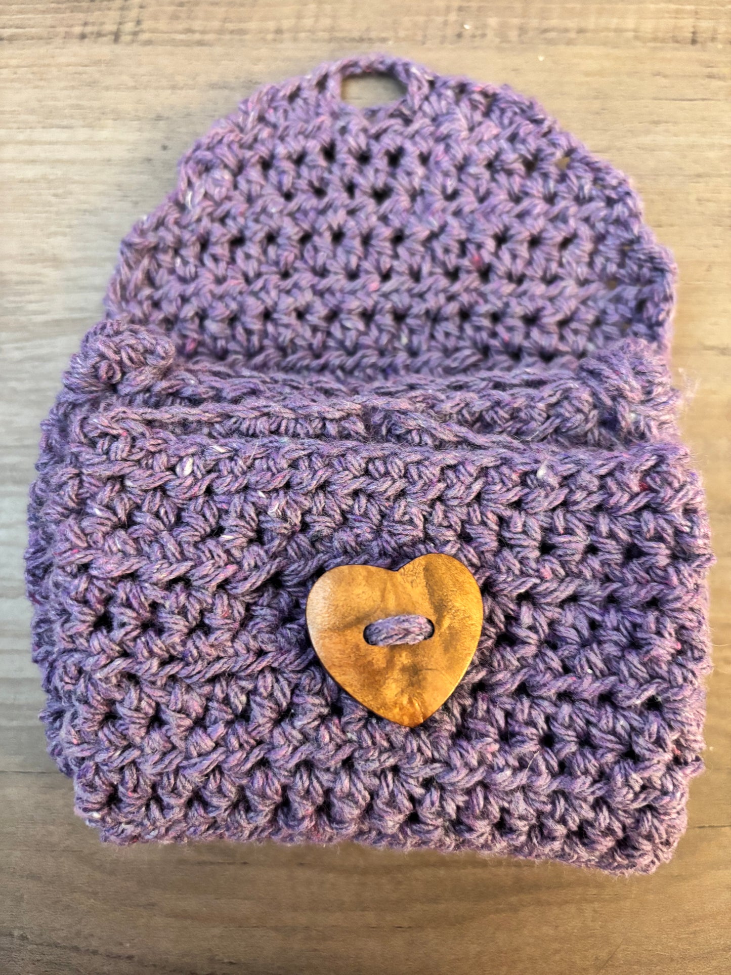 Purple Crochet Wallet