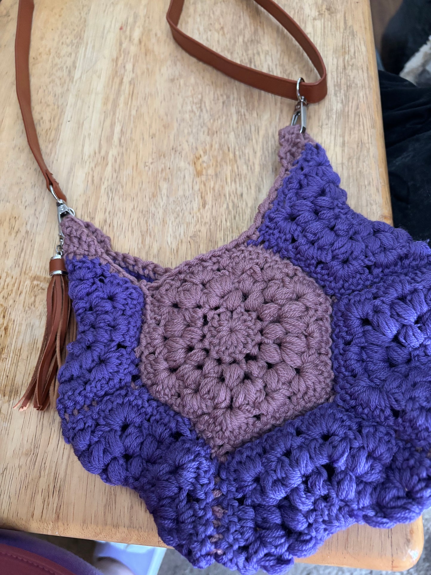 Purple Hexagon Purse